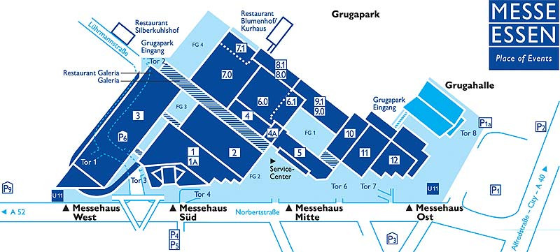 德国埃森国际展览中心平面图 德国埃森国际展览中心平面图